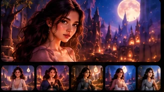 animated scene from the supplied AI storytelling creative