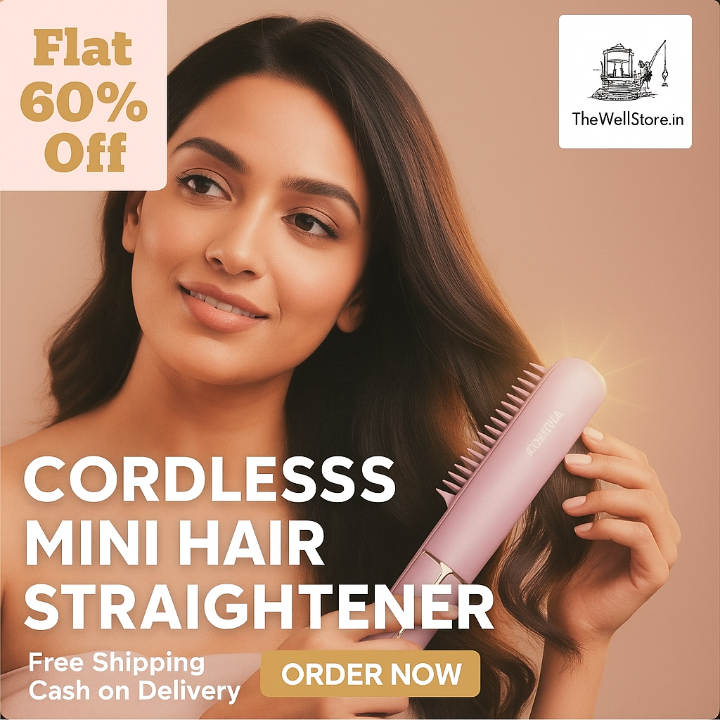 Meneflix™ Cordless Mini Hair Straightener | Compact, Rechargeable & Travel-Friendly Beauty Essential