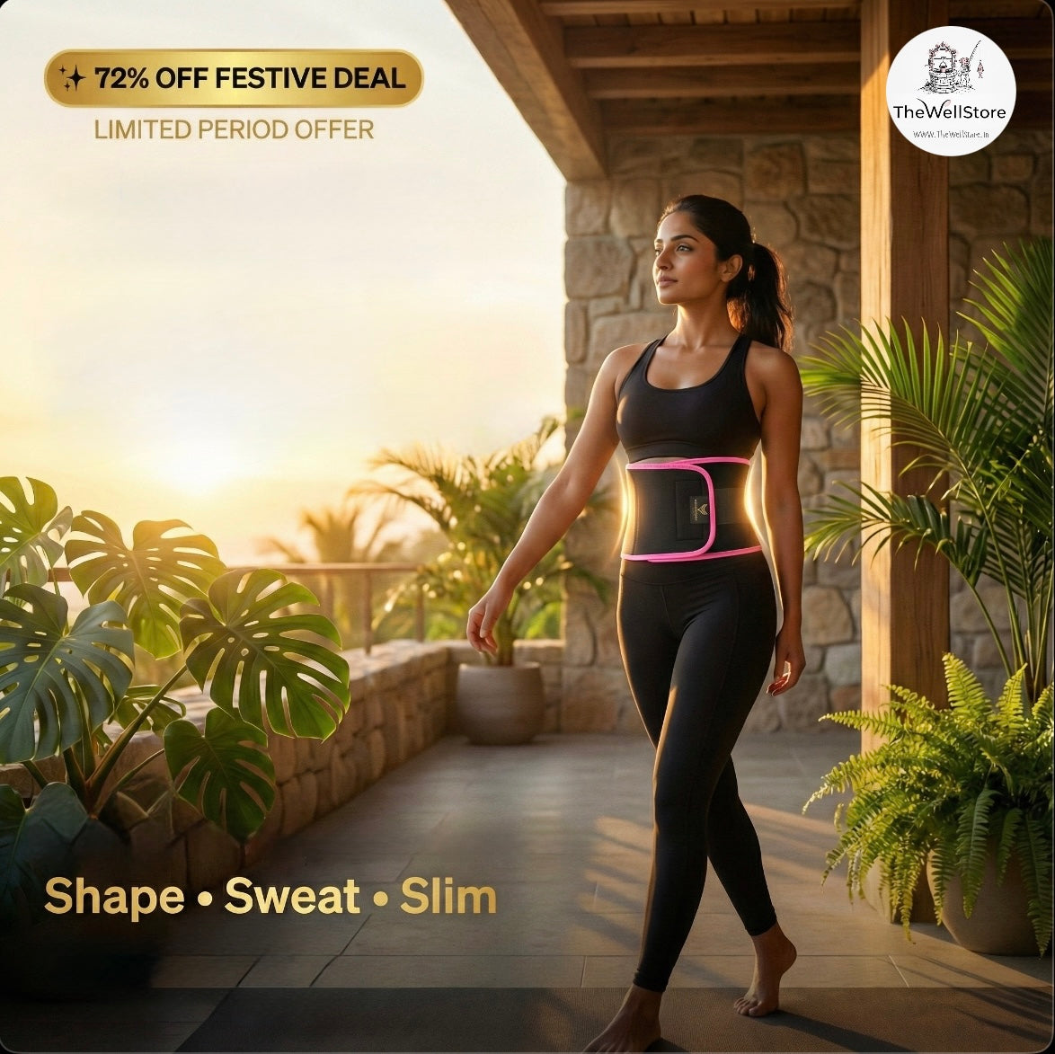 SweatPro™ SmartFit Slimming Belt with Phone Pocket | Waist Trainer for Inch Loss, Fat Burn & Back Support | Gym Sweat Belt for Men & Women | Adjustable Neoprene Body Shaper