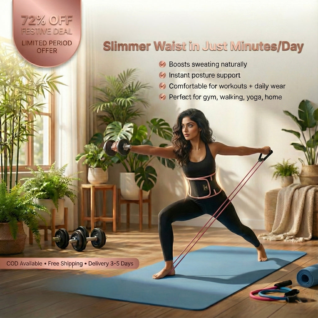 SweatPro™ SmartFit Slimming Belt with Phone Pocket | Waist Trainer for Inch Loss, Fat Burn & Back Support | Gym Sweat Belt for Men & Women | Adjustable Neoprene Body Shaper